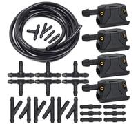 Vuzmode Ugelli for getti d'acqua a spruzzo for spazzole tergicristallo a 4 vie for auto, for DAF, XF 105 95 xf105 xf95 95XF F85 F95 Camion Tubo Flessibile Kit ugelli lavacristallo(4Pcs With Regulator)
