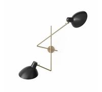VV Cinquanta Applique Doppia Ottone/Nero