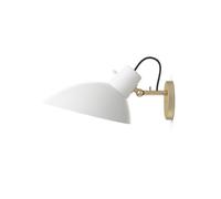 VV Cinquanta Applique Ottone/Bianco Con Interruttore