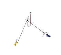 VV Cinquanta Lampadario Mondrian/Blu/Giallo
