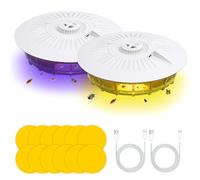 VVancha Tech 2 PCS Trappola Cimici, Trappola per Pulci per Casa, Trappole per Cimici da Letto e Cimici Sticky Dome, Trappole per Pulci con 10 Dischi Adesivi per Soggiorno, Camera da Letto, Cucina