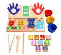 VVancha Tech Montessori - Giocattolo educativo in legno per imparare a calcolare e numeri, a partire dai 3, 4, 5, 6 anni, giochi educativi con lavagna, regalo per bambine e bambini, per l'asilo