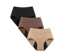 VVAULT 3/5 pezzi Fluxe biancheria intima da donna, biancheria intima a prova di perdite, lavabile e riutilizzabile, a prova di perdite, comode mutandine, 3 pezzi - 8, L