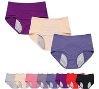 VVAULT Mutandine a vita alta a prova di perdite, confezione da 3/5/8 senza perdite, biancheria intima da donna, mutandine per incontinenza per donne, 3 pezzi - 5 pezzi, M