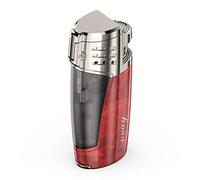 VVAY Jet Flame Accendino Antivento Gas Butane Ricaricabile, 3 Fiamme (Venduti Senza Gas)