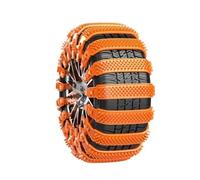 VVBUG Catene da Neve Auto per Audi R8, 10 Pezzi Regolabili Cable Chains for Cars Antiscivolo Pneumatici per Neve Ghiaccio E Fango Invernale,A/Orange