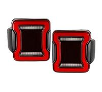 VVEDIK 2PCS JK LED Luci di Coda Sostituzione Auto Fanali Posteriori Assembly per Jeep Wrangler JK 2007-2018,European Version