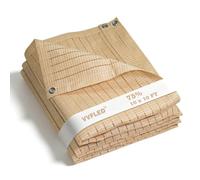 VVFLED Telo parasole con occhielli, 3 x 3 m, resistente ai raggi UV al 75%, per pergola, patio, giardino, terrazza e tettoia, non si scurisce, tessuto a rete decorativo, durata 5-10 anni, colore grano
