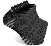 vvfxx Calzini da corsa da uomo, 6 paia di calzini sportivi, calzini da allenamento con supporto plantare, calzini alla caviglia in cotone, calzini sportivi traspiranti a taglio basso