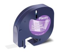 VVHKMSIL 12 mm Black su nastro di etichetta bianca (pacchetto da 10) per la stampante 'etichetta LT-100h(Black on Clear)