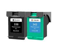 VVHKMSIL 338 343 Sostituzione della cartuccia di inchiostro compatibile per Deskjet 460C 5740 6520 6540 6840 Photosmart 8150(1 Set)