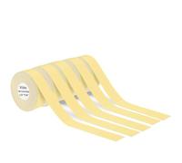 VVHKMSIL 5pcs 15mm x7m Etichetta continua di carta compatibile con P12 P15 D30 Q30 Etichetta Etichetta Stampante Termica autodida(Yellow)