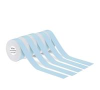 VVHKMSIL 5pcs 15mm x7m Etichetta continua di carta compatibile con P12 P15 D30 Q30 Etichetta Etichetta Stampante Termica autodida(Blue)