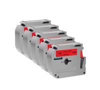 VVHKMSIL 5pcs MK-231 MK231 Sostituzione del nastro etichetta compatibile per MK231 MK-131 431 531 631 12 mm OFFERTI CON PT70 PT70 Etichetta Macchina della stampante(Black on Red)