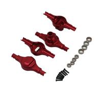 VVHKMSIL Alloggiamento 'asse anteriore e posteriore con cuscinetto 1/16 Jimny RC Accessori di aggiornamento in metallo per auto con telecomando compatibili con Jimny(Red)