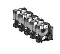 VVHKMSIL Black on White 12mm A45013 Etichetta nastro compatibile con modelli di stampante etichetta D1 100 120p 150 155 160 5 PCS