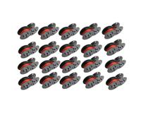 VVHKMSIL Compatibile con macchine da scrivere GR24BR Olympia Double Pack DIN 2103 DIN 32755 Black Red 12,7mm x 5,5 m(20 Pcs)
