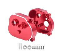 VVHKMSIL Copertura in metallo per trasmissione, coperchio del cambio, alloggiamento della scatola di trasmissione per auto RC in scala 1/12, parti in alluminio per upgrade MN78 MN82 LC79(Red)