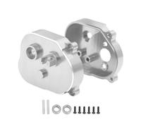 VVHKMSIL Copertura in metallo per trasmissione, coperchio del cambio, alloggiamento della scatola di trasmissione per auto RC in scala 1/12, parti in alluminio per upgrade MN78 MN82 LC79(Silver)