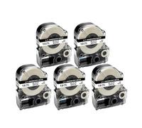 VVHKMSIL Etichette 5pcs SS18KW 5WBN ST18KW SC18RW SC18YW Works con LW-C410 LW-400 LW-600P Etichetta compatibile(Black on White)