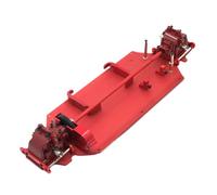 VVHKMSIL Pacchetto di unità centrale differenziale del cambio con piastra inferiore in metallo compatibile con 1/12 124016 124017 124018 124019 RC Car(Red)