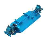 VVHKMSIL Pacchetto di unità centrale differenziale del cambio con piastra inferiore in metallo compatibile con 1/12 124016 124017 124018 124019 RC Car(SKY BLUE)