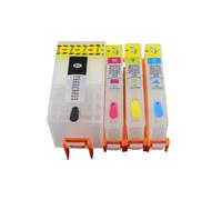 VVHKMSIL Set di cartucce a inchiostro ricaricabile da 4 pezzi con 903 903 905 stampanti compatibili con OfficeJet Pro 6950 6960 6962 6963 6964 6965 6966 6961 Modelli(902)