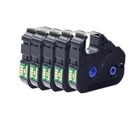 VVHKMSIL TAG del produttore di etichette di 12 mm TAPE LB200BK per la stampa del rivestimento del PVC della stampante MK1500 MK2100 MK2500(5 Pcs)