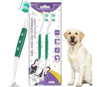 VVHOMIFE Spazzolino da denti per cani, doppia testa, testina ondulata a 60 radianti, avvolge i denti come una nuvola per la cura dentale e la pulizia del cane