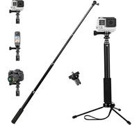 Vvhooy allungabile selfie stick con universale mini treppiede e adattatore per GoPro Hero 5/Xiaomi Yi/Akaso/Apeman/campark-occhiali/Dbpower/Fitfort sport Action Camera e più (94 cm)