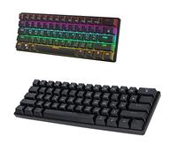 VVHUDA Tastiera Meccanica, 61 Tasti Dual Mode Colorful RGB Backlight Floating Keycap, Tastiera Universale per Computer da Gioco, per Windows PC Gamers small gift