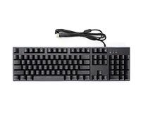 VVHUDA Tastiera meccanica, nero 104 tasti Tastiera USB 2.0 Retroilluminazione Effetti Tastiera da gioco Design ergonomico Accessori per computer per Win 2000/XP/7/8/10 small gift