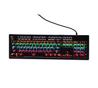VVHUDA Tastiera meccanica, tastiera da gioco retroilluminata a LED RGB a 104 tasti, copritastiera con ricarica USB da 4000 mAh Tastiera cablata portatile durevole, per PC Computer Gamer small gift