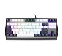 VVHUDA Tastiera meccanica, tastiera da gioco retroilluminata RGB USB a 87 tasti, tastiera cablata portatile in lega di alluminio resistente, per PC Computer Gamer small gift