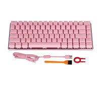 VVHUDA Tastiera USB, 82 tasti Luce bianca 8 modalità di illuminazione Tastiera da gioco meccanica Design degli assi meccanici, adatta per l'uso nei giochi o in ufficio (versione bianca albero rosso)