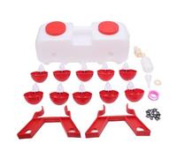 Vvikizy 28 Pezzi Alimentatore D'acqua di Pollo Automatico, Kit di Pollo a Ripieno Auto Acquer Pollame per Anatra Pollame con Materiale ABS Design Stabile Facile da Installare Pulito