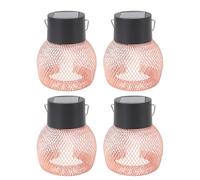 Vvikizy 6 Lanterne Solari a Fuoco Solare, Luci Esterne Decorative Sospese Solari Resistenti all'Acqua con Un Bellissimo Motivo, per Il Percorso del Giardino, Recinzione del Cortile