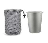 Vvikizy Bicchieri da Campeggio per Whisky Leggeri e Durevoli da 320 Ml Ti Cup per Avventure All'aria Aperta Pure Ti Portable 4 unità (1 pezzo)