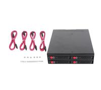 Vvikizy Cage HDD a 4 Baia da 2,5 Pollici, 4 bay SSD Mobile Rack a 4 bay Drive Gage Compatibile con SSD HDD da 2,5 Pollici Spessi 15 Mm SSD Integrato in Silenziosi Indicatori a LED per