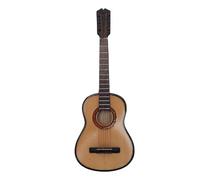 Vvikizy Chitarra in Miniatura Squisito Modello Decorativo in Legno con Supporto per la Decorazione Dell'home Office da 5,9 Pollici, Appassionati di Musica