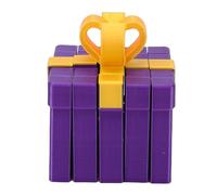 Vvikizy Confezione Regalo Stampata in 3D, Modello Puzzle con Gioco Impilabile e Modificabile, Giocattolo Sensoriale in PLA per il Gioco Cognitivo (Viola e oro brillante)