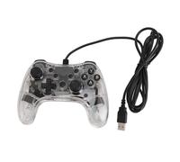 Vvikizy Controller di Gioco Cablato, Gamepad Trasparente con Luce RGB e Motori a Doppia Vibrazione, Giroscopio a 6 Assi Funzione Burst Wake Up, per PC IOS OS X 10 11