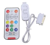 Vvikizy Controller Ventola PC ARGB, Telecomando a 21 Tasti con 215 modalità di Illuminazione Dinamica 4 Colori Statici, per Ventola per Striscia LED ARGB 5 V 3 Pin M2 Cooler Supporto