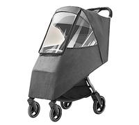 Vvikizy Copertura di Pioggia del Passeggino Universale, Copertina Passeggino per Passeggino per Via di Viaggio per Bambini con Tessuto Trasparente Trasparente per la Maggior Parte dei (Grigio)