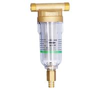 Vvikizy di Filtraggio Dell'acqua per Sedimenti con Coperchio Trasparente, Filtro Durevole per Uso Domestico, Acciaio Inossidabile 316L, 20,2 Once