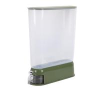Vvikizy Dispenser di Riso con Tazza, Contenitore per Cereali Trasparente da 22 Libbre in PET PP Premium Dal Design Sottile per L'organizzazione della della Dispensa, Conservazione degli (Verde)