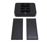 Vvikizy Dock di Ricarica per Console di Gioco, 4 in 1 con Illuminazione RGB | Supporto di ricarica con chip di sicurezza intelligente, base in silicone antiscivolo, design salvaspazio, per controller