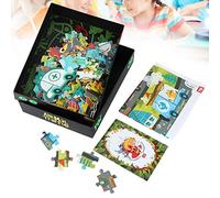 Vvikizy Giocattolo Educativo Puzzle con Luce Notturna 96 Pezzi per L'apprendimento Sicuro e Divertente della Forma del Colore dei Bambini (trasporto animali)