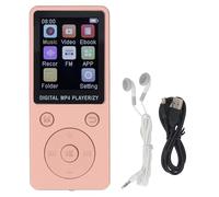 Vvikizy Hifi MP3 Player, BT 5.0 MP3 MP4 Player Music Player con Schermo a Colori da 1,8 Pollici Integrato in una Scheda di Memoria da 16 GB Espandibile a 128 GB per la Riproduzione (D'oro)