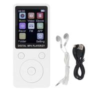 Vvikizy Hifi MP3 Player, BT 5.0 MP3 MP4 Player Music Player con Schermo a Colori da 1,8 Pollici Integrato in una Scheda di Memoria da 16 GB Espandibile a 128 GB per la Riproduzione (Bianco)